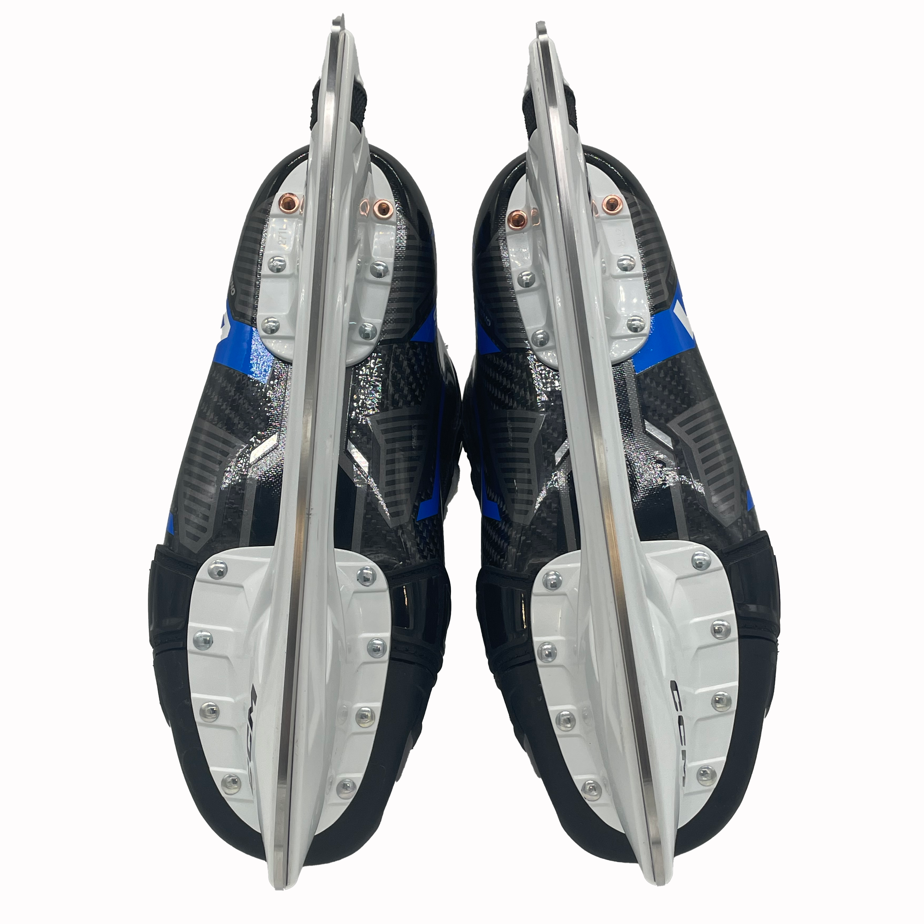 CCM Tacks AS-V Pro – Nouveaux patins de hockey NCAA Pro Stock – Taille 7,5 (noir/bleu)